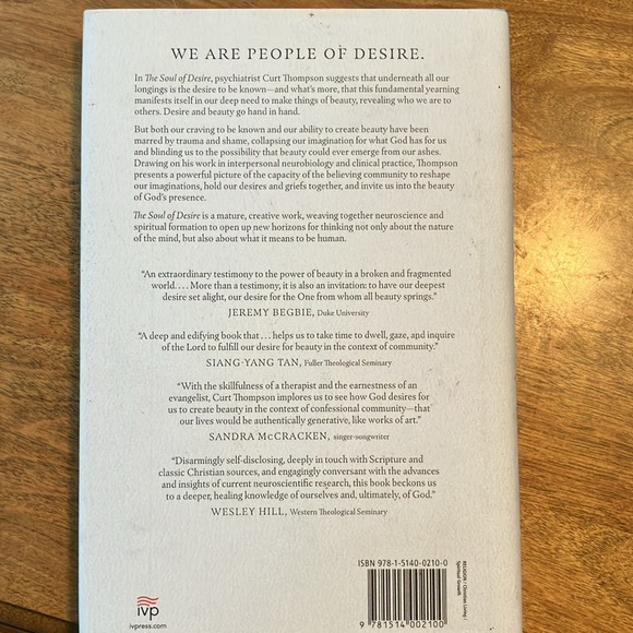 The Soul of Desire 2021 Curt Thompson hardcover new book - Picture 2 of 4